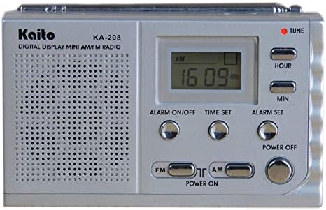 İnce Ayar için LCD Dijital Ekranlı Kaito KA208 Süper Mini Boyutlu AM / FM Radyo