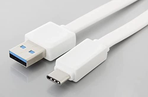 Hızlı Güç Düz USB-C Kablosu Gionee W909 ile Uyumlu USB 3.0 Gigabyte Hızları ve Hızlı Şarj Uyumlu! (Beyaz 3. 3ft1M)