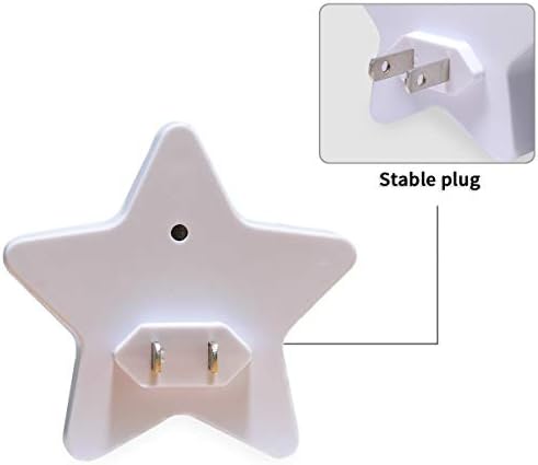 DNA Helix Geek Plug-in Alacakaranlıktan Şafağa Sensörlü LED Gece Lambası Yıldız Şekli Lambası