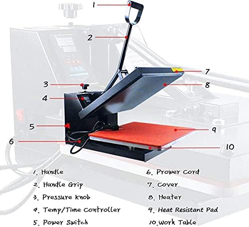 ColorSub kapaklı ısı basın makinesi 15x15 inç profesyonel fabrika ısı transferi süblimasyon presler için T-Shirt