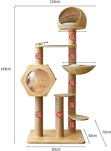 Haıeshop Kedi Ağacı tırmalama sütunu Kedi Kulesi Kedi Taşlama Pençe Kedi Standı Amsument Pet Kedi Ağacı Büyük Kedi Tırmanma Çerçevesi