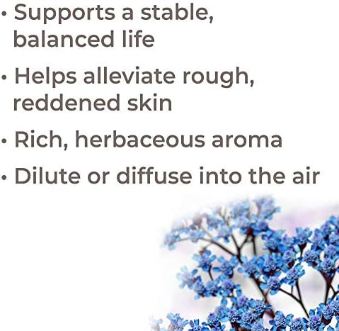 Bitki Terapisi Organik Mavi Civanperçemi Esansiyel Yağı 2.5 ml (1/12 oz) %100 Saf, Seyreltilmemiş, Terapötik Sınıf