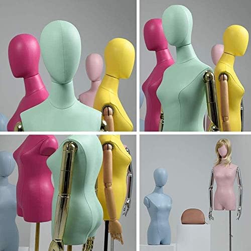 YAOJIA Maniquins Vücut Kadın Mankenleri Yüksekliği Ayarlanabilir Altın Tripod Standı / Elbise Formu Takı Ekran Terziler Kukla