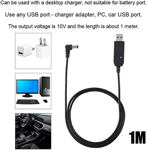 Xinde USB Şarj Aleti, Masaüstü Şarj Cihazı ile Uyumlu Yaklaşık 1 Metre Trafo Kablosu, 9-10. 8 V 1 m Kamp Yürüyüş için Baofeng