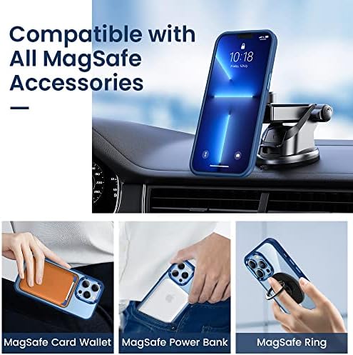 VEGO Manyetik iphone için kılıf 13 Pro Max Durumda MagSafe ile Uyumlu, [Alüminyum Alaşım Tuşları ve Kamera Çerçevesi] Askeri