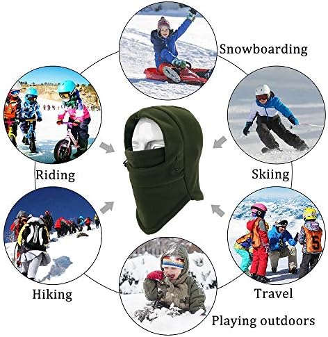 YQXCC Çocuklar Kış Şapka Balaclava Kayak Maskesi Rüzgar Geçirmez Sıcak Ayarlanabilir Polar Astar ile Şapka Erkek Kız için