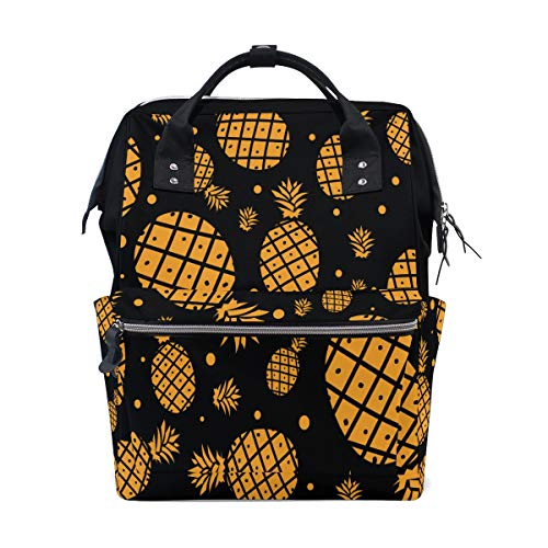 Geometrik ananas seyahat Laptop sırt çantası ile bebek bezi çantaları sırt çantaları mumya sırt çantası