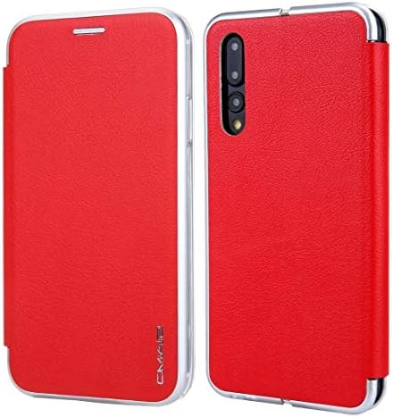 Cep Telefonu Kılıfı ıçin Büyük Huawei P20 Pro Linglong Serisi PC+PU Yatay Çevir Kılıf Tutucu ve Kart Yuvası ıle (Renk: Kırmızı)