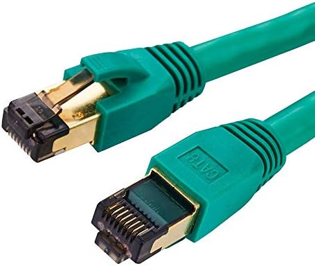 Cat8 SFTP Ethernet Yama Kablosu 24AWG Bakır Fluke Sertifikalı Tel (0.5 ft)