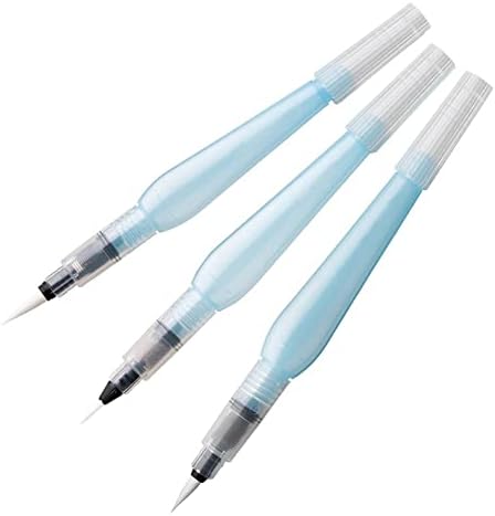 3 adet doldurulabilir su fırça mürekkep kalemler boyama suluboya çizim kalem kalem sanat malzemeleri için