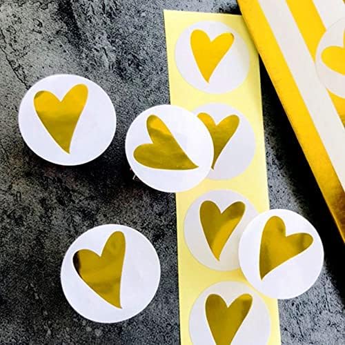 YİNMZ Yuvarlak Kalp Şekli Düğün Doğum Günü Kartları Kırtasiye Sticker Scrapbooking Düğün Hediye Etiketleri Çıkartmalar Kalp Çıkartmalar