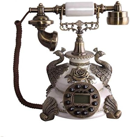 XJJZS Avrupa Antika Telefon, Retro Vintage Telefon Telefonları Klasik Masa Sabit Telefon ile Gerçek Zamanlı ve Arayan KIMLIĞI
