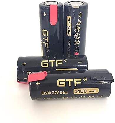 Şarj Edilebilir Piller Gtf 18500 1400 mAh Kapasiteli 3.7 V Li-İon Şarj Edilebilir Pil için Led El Feneri Düz Kafa + DIY Nicke.