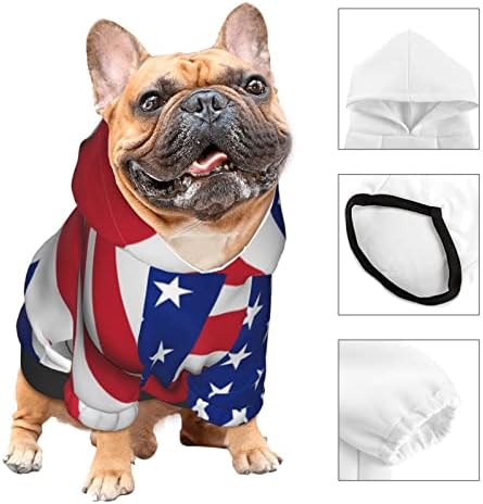 HIFENli İngiltere Bayrağı ve ABD Bayrağı Evcil Hoodies Köpek Giyim Sıcak Köpek Hoodie Köpek Ceket