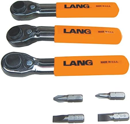 Lang Tools 5220 7 Parçalı İnce Diş Bit Anahtarı Seti, Siyah