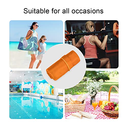 xigua 2 Paket ıslak kuru çanta Bez Bebek Bezi Su Geçirmez Mayolar saplı çanta Bileklik Seyahat Plaj Çantası, turuncu Düz Renk