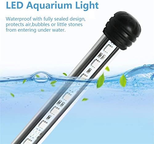 MLJ LED akvaryum ışık, 7-44 inç Su geçirmez balık ışık Beyaz mavi ile, RGB Sualtı lamba dalgıç led ışık için balık tankı