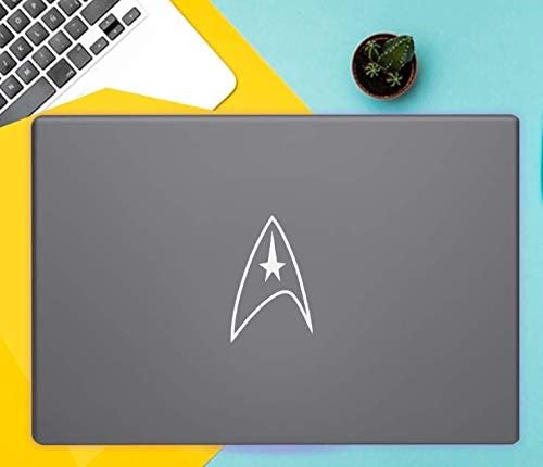 Printbeat Star Trek Federatio Vinil Çıkartmaları Tampon Çıkartmaları Otomobil, Kamyonet, Kamyon, Dizüstü Bilgisayar (Beyaz, 4