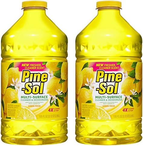 Pine-Sol Çok Yüzeyli Temizleyici, Taze Limon Kokusu, 100 oz, 2'li Paket