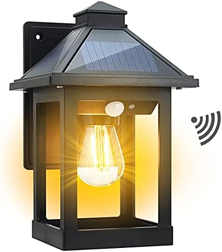 3 Modlu Güneş Enerjili Duvar Fenerleri Açık, Alacakaranlıktan Şafağa Hareket Sensörlü LED Aplik Işıkları Su Geçirmez, Dış Cephe