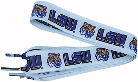 İlahi Kreasyonlar NCAA LSU Tigers Ayakkabı Bağcıkları, Mor / Sarı Altın, Bir Boyut