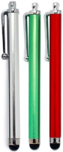 24/7 Kılıfları 3 adet Gümüş, Yeşil,Kırmızı Kapasitif Stylus/Stylus Dokunmatik Ekran Cep Telefonu Tablet Kalem iPhone 5, 4 4Gs
