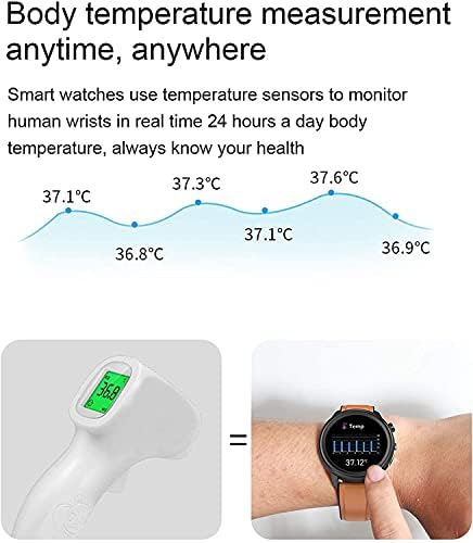 Akıllı İzle, Spor Izci ile 1.3 İnç Tam Dokunmatik Ekran, Smartwatch Erkekler Kadınlar için Uyku Monitör Adım / Kalori Sayacı