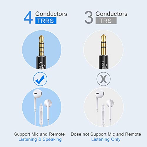 CableCreation Kulaklık Uzatma Kablosu, 90 Derece TRRS 3,5 mm Erkek-Dişi Ses Uzatma Kablosu 4 İletkenli (Mikrofon Uyumlu), 1,5