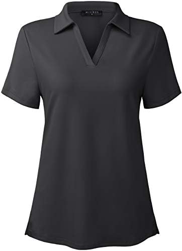 KORALHY UPF 50+ Güneş Koruma Spor Gömlek Kadınlar için Rahat V Yaka Hızlı Kuru Polo