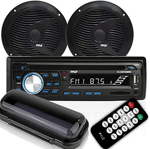 Deniz Stereo Alıcı Hoparlör Kiti-In-Dash LCD Dijital Konsol Dahili Bluetooth ve Mikrofon 6.5 Su Geçirmez Hoparlörler (2) w/ MP3