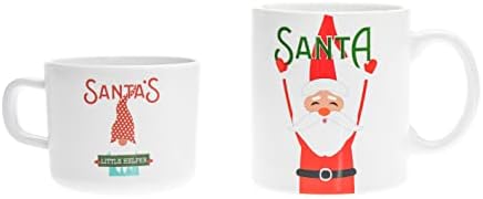 Godinger Kahve Kupaları, Sıcak İçecek Bardakları, Noel Baba, Noel Süsleri, Tatil Dekoru, 2'li Set