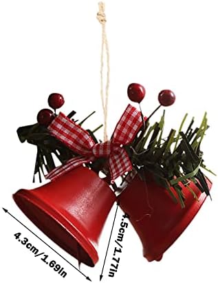 Viviplus Büyük Noel Jingle Bell Dekorasyon, rustik Kırmızı Jingle Bells Zanaat Bells Noel Bells Noel Partisi için Noel Ağacı