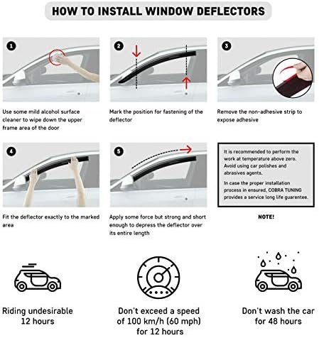 Krom Pencere Saptırıcı 4-Pieces Set-Araba Trim Yan Vent Shades-Hava / Yağmur Muhafızları Ventvisor VW Touareg II 2010-2017 ile