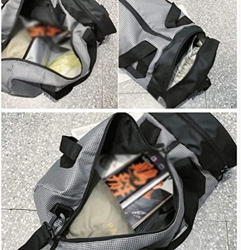 WXLBHD Spor Küçük spor Çantası Erkekler ve Kadınlar için seyahat spor çantası Egzersiz Çantası Hafif seyahat bagaj Çantası, Gri