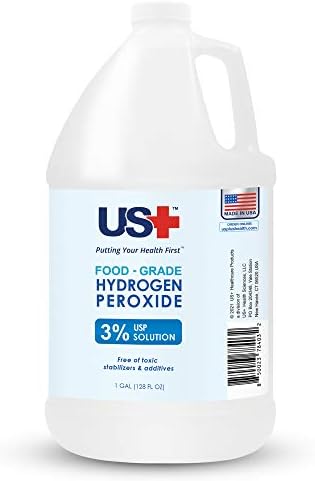 ABD + Gıda Sınıfı %3 Hidrojen Peroksit-Çok Yönlü Tamamen Doğal Temizleyici-ABD'de Üretilmiştir-1 Galon