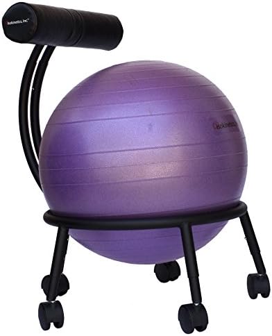 İsokinetics Inc. Marka Ayarlanabilir Fitness Topu Sandalye - Metal Çerçeve -2 Çerçeve Bitirir-Özel: 60mm (2.5) Tekerlekler-Çoklu
