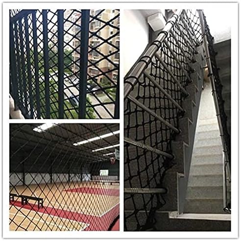 KUAIE Merdiven Güz Önleme Net Siyah Aşınmaya Dayanıklı Çocuk Güvenlik Ağı Bahçe Dekorasyon Net,Açık Balkon için Renk: 8 cm örgü,