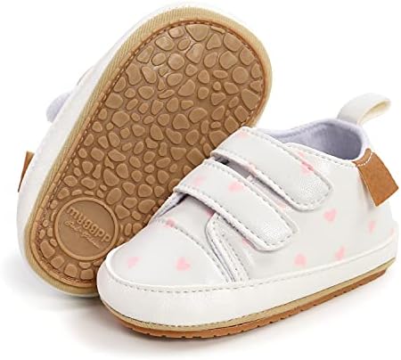 FEAMODAL Bebek Erkek Kız Sneaker Lace Up Kaymaz Kauçuk Taban Bebek Ayakkabı Toddler Beşik Ilk Yürüteç kanvas ayakkabılar 3-18