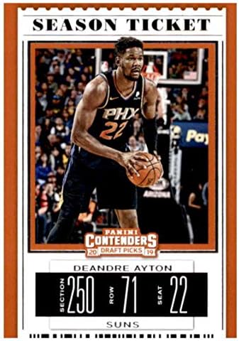 2019-20 Panini Yarışmacıları Taslak Seçtikleri Sezonluk Bilet Varyasyonu Arkada Bir Çizgi 13 Deandre Ayton Phoenix Suns Resmi