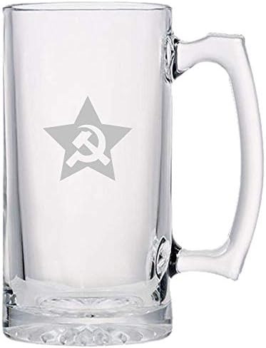 Sscb Bira Bardağı-Sovyet Bira Bardağı-Sovyetler Birliği Bira Bardağı-Sosyalizm Bira Bardağı-Çekiç Ve Orak Bira Bardağı
