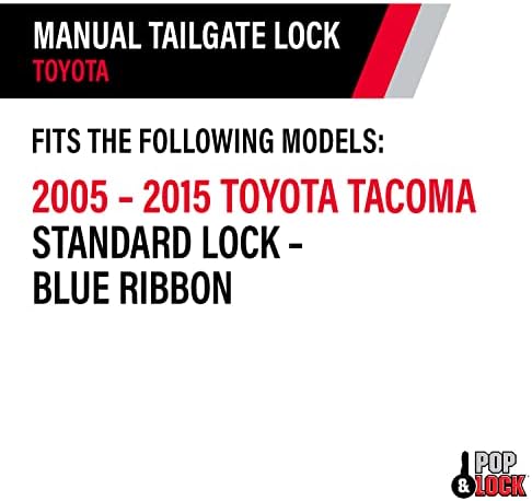 POP & LOCK-1995-2004 Toyota Tacoma için Manuel Bagaj Kapağı Kilidi, PL5100 (Standart Kilit) (Siyah)