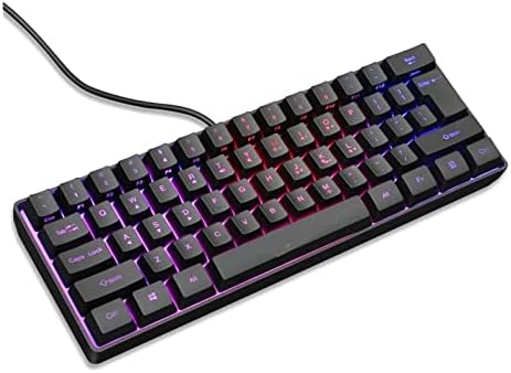 CNGY Klavye Bilgisayarlar Aksesuarları Kablolu Oyun Klavyesi Ayarlanabilir RGB Çoklu Kısayol 61 Tuşları Tuş Takımı Bilgisayar