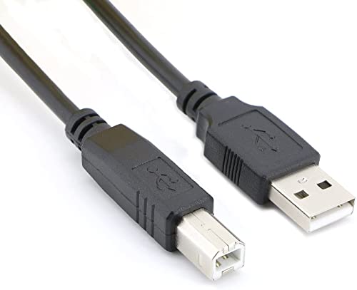 3ft DİGİTMON Siyah A-Erkek B-Erkek USB 2.0 Yüksek Hızlı Yazıcı Kablosu için Brother HL-L2320D Siyah-Beyaz Lazer Yazıcı