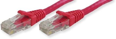 Lynn Electronics CAT6-05-RDB Önyüklemeli Ethernet Yama Kablosu, 5 Fit, Kırmızı, 5 Paket