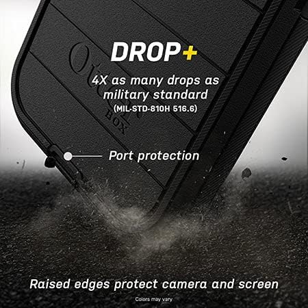 iPhone 12 Pro Max için OtterBox Defender Serisi Antimikrobiyal Kılıf-Siyah