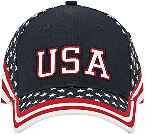 MG Yıkanmış Pamuk Dimi Stars & Stripes ABD Topu Kap Şapka ABD Bayrağı Kap