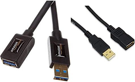 Basics USB 2.0 Uzatma Kablosu-A-Erkek-Dişi Kablo, 6,5 Fit (2 Metre), 10'lu Paket