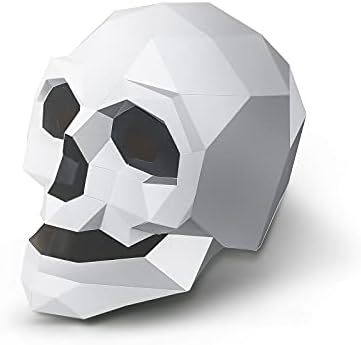 Papercrafts 3D Kağıt Maskesi DIY Boyama golf sopası kılıfı Sanat ve El Sanatları Cosplay Cadılar Bayramı Sahne (Kafatası)
