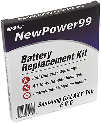 Araçları ile Pil Kiti, Video ve Pil için Samsung Galaxy Tab E 9.6 SM-T560, SM-T561, SM-T567, SM-T560NU, SM-T567V gelen NewPower99