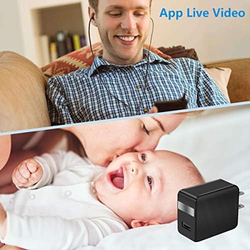 WiFi Gizli Kamera USB Güç Adaptörü-EYECLUB 2019 Yükseltilmiş Versiyonu Uzaktan İzleme ile 1080 P HD Güvenlik Kamera Gece Görüş